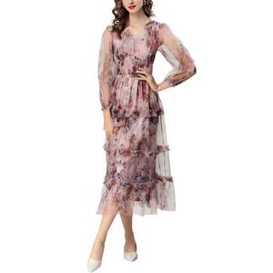 BURRYCO Pink Floral Midi Dress